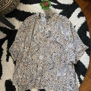 Primark Animal Print Blouse Sz 16